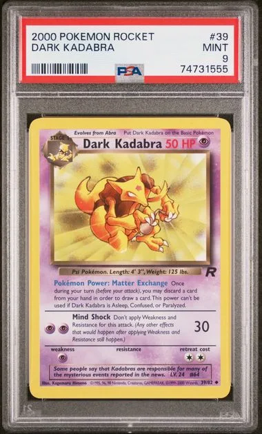 2000 Pokemon Rocket Dark Kadabra #39 card image