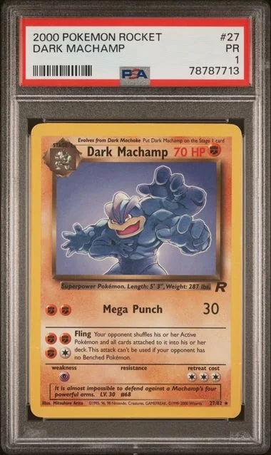 2000 Pokemon Rocket Dark Machamp #27 card image