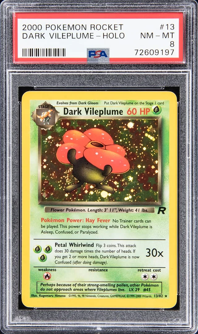 2000 Pokemon Rocket Dark Vileplume Holo #13 card image
