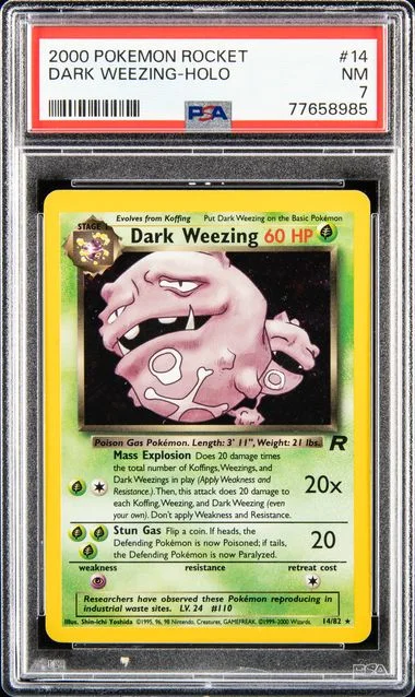 2000 Pokemon Rocket Dark Weezing-Holo #14 card image