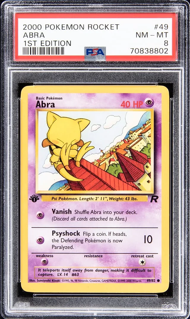 2000 Pokemon Rocket First Edition Abra #49 card image