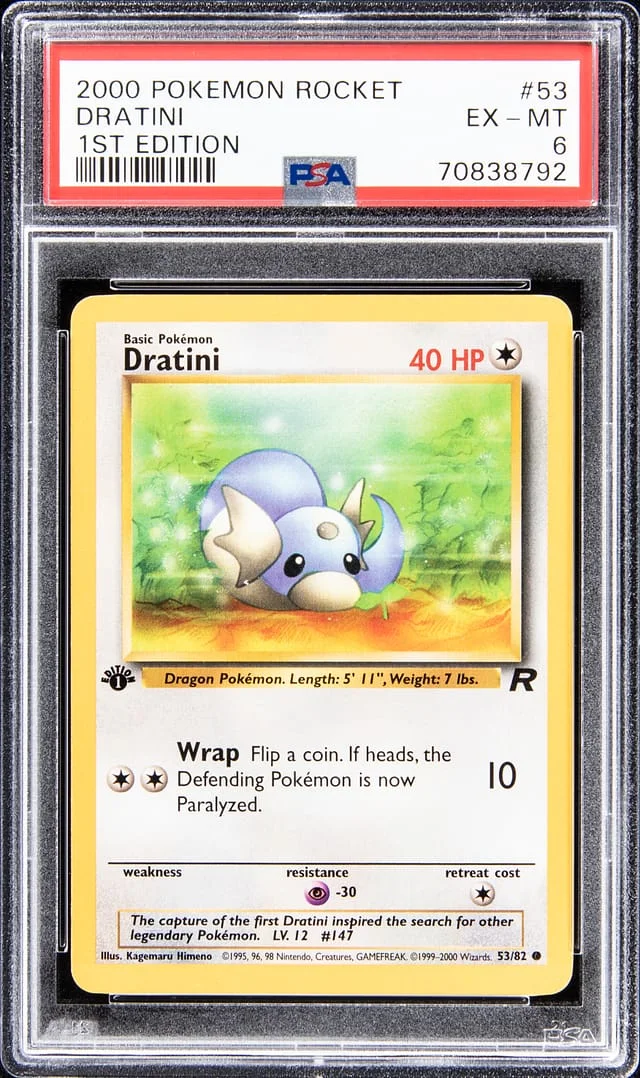 2000 Pokemon Rocket First Edition Dratini #53 card image