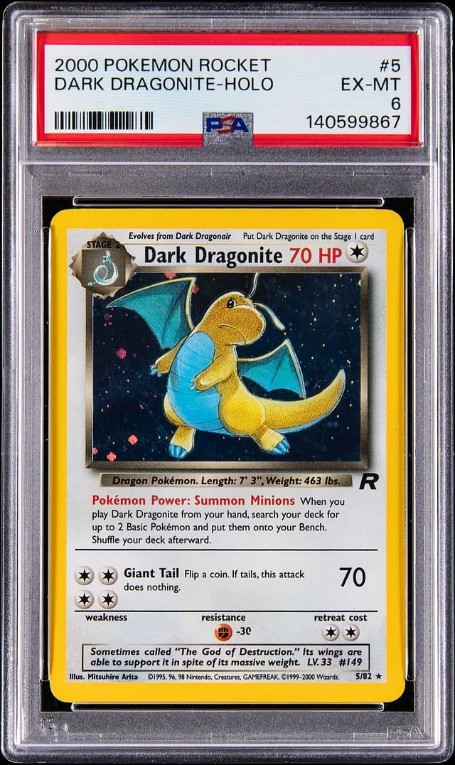 2000 Pokemon Rocket Holo Dark Dragonite #5 card image