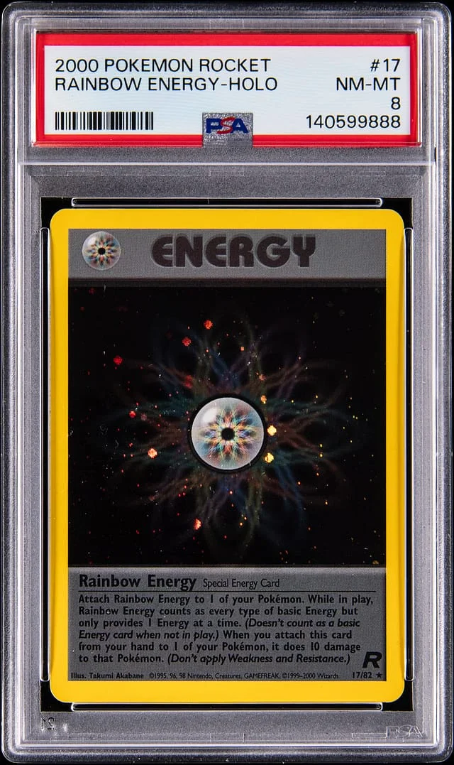 2000 Pokemon Rocket Holo Rainbow Energy #17 card image