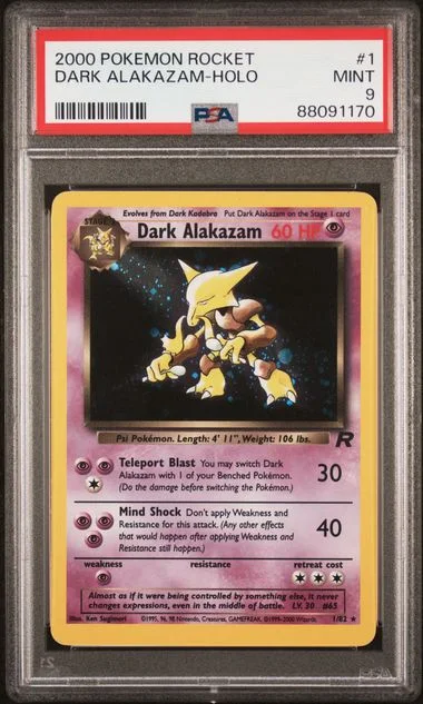 2000 Pokemon Rocket Holofoil Dark Alakazam #1 card image