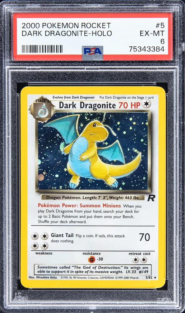 2000 Pokemon Rocket Holofoil Dark Dragonite #5 card image