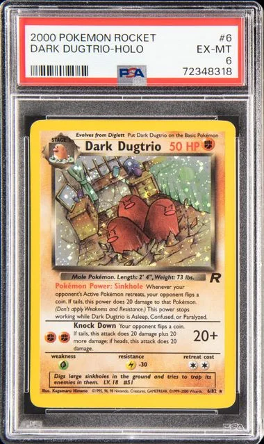 2000 Pokemon Rocket Holofoil Dark Dugtrio #6 card image