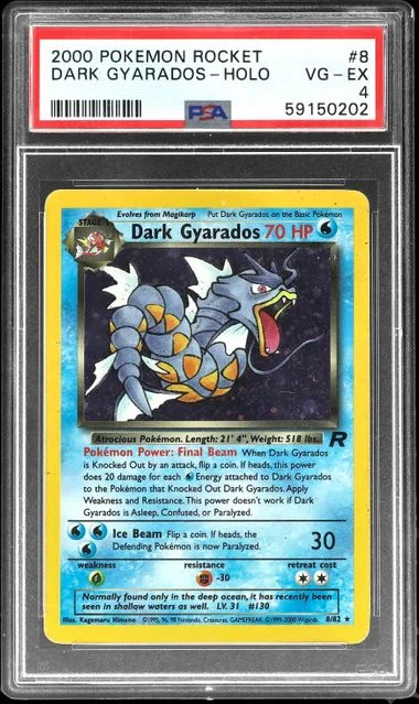 2000 Pokemon Rocket Holofoil Dark Gyarados #8 card image