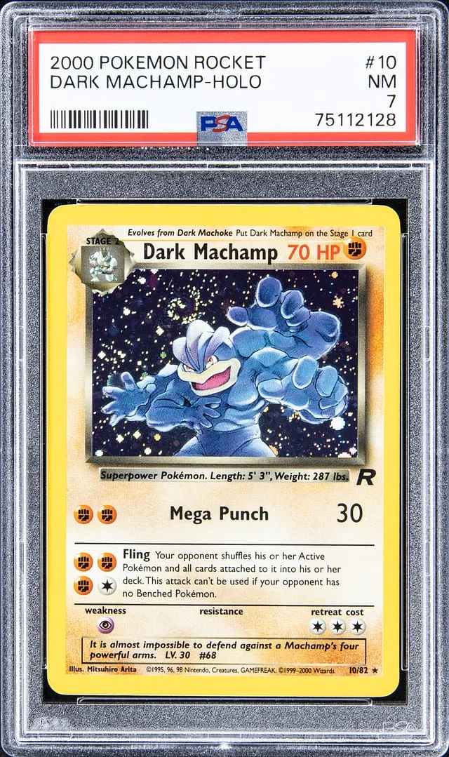 2000 Pokemon Rocket Holofoil Dark Machamp #10 card image
