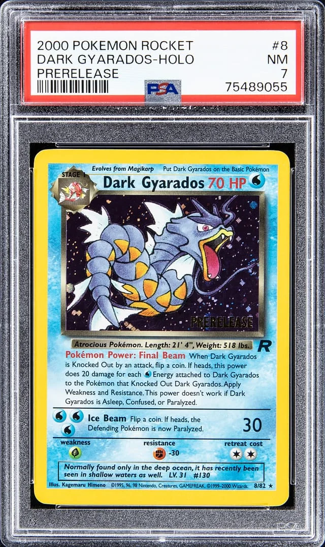 2000 Pokemon Rocket Holofoil - PR Dark Gyarados #8 card image