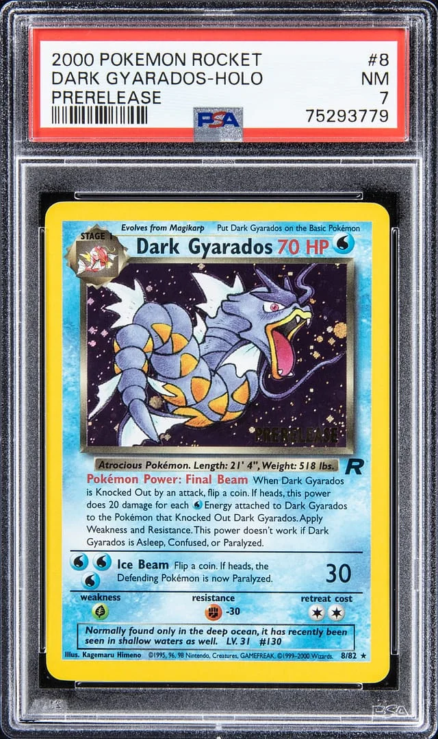 2000 Pokemon Rocket Prerelease - Holo Dark Gyarados #8 card image
