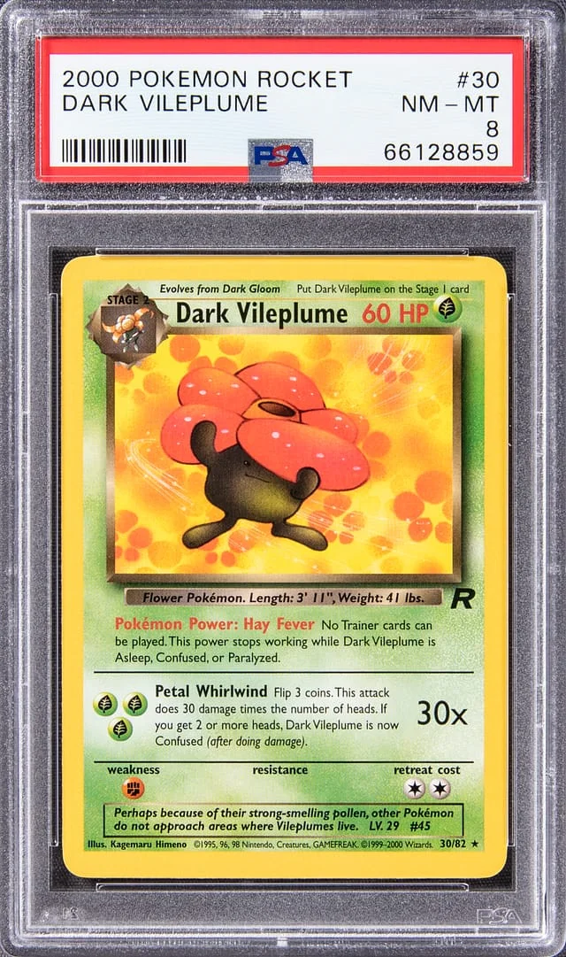 2000 Pokemon Rocket Rare Dark Vileplume #30 card image