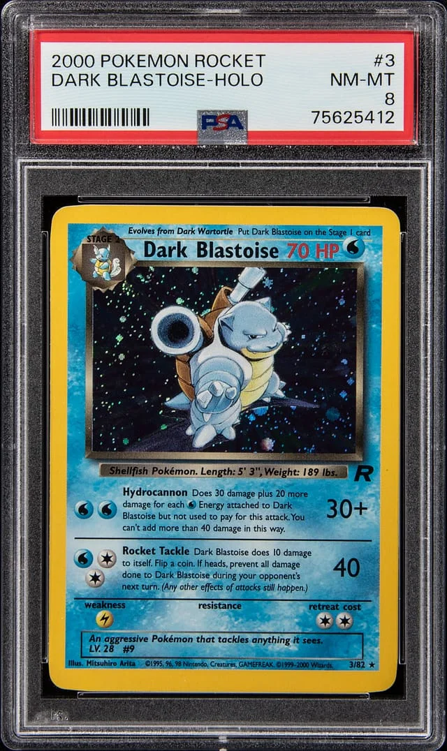 2000 Pokemon Rocket Rare Holofoil Dark Blastoise #3 card image