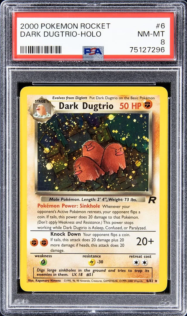 2000 Pokemon Rocket Rare Holofoil Dark Dugtrio #6 card image
