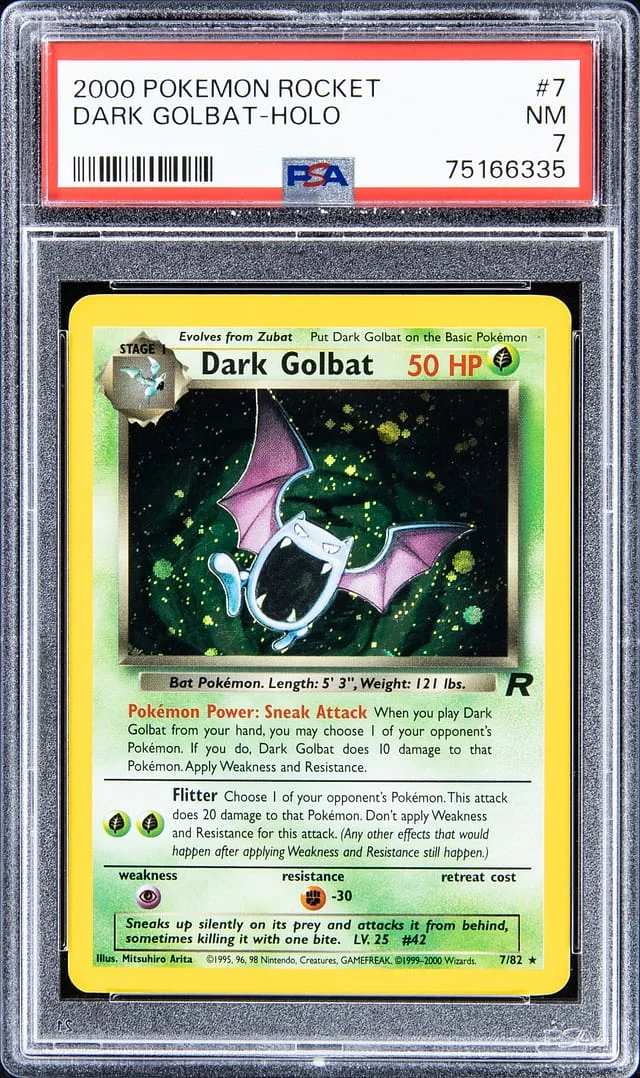 2000 Pokemon Rocket Rare Holofoil Dark Golbat #7 card image