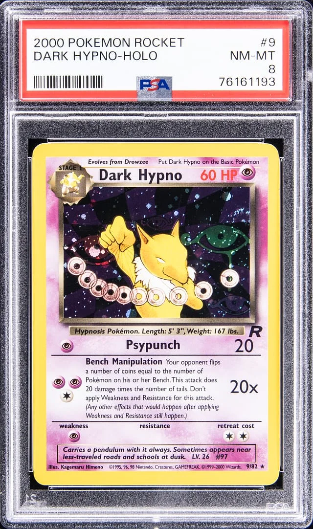 2000 Pokemon Rocket Rare Holofoil Dark Hypno #9 card image
