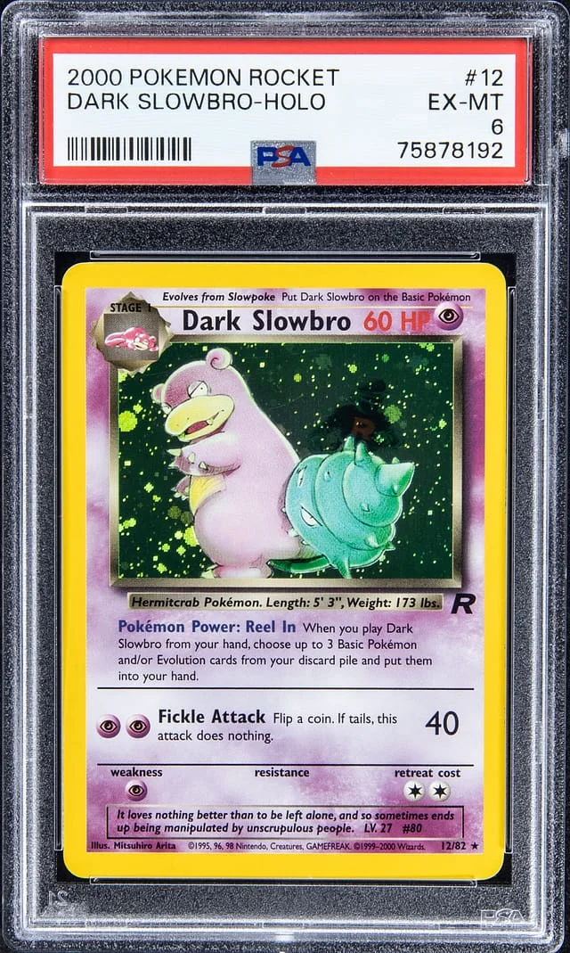 2000 Pokemon Rocket Rare Holofoil Dark Slowbro #12 card image
