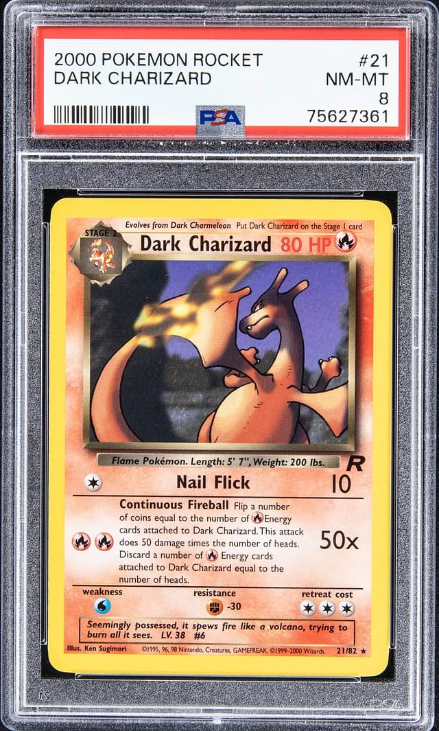 2000 Pokemon Rocket Reverse Holofoil Dark Charizard #21 card image