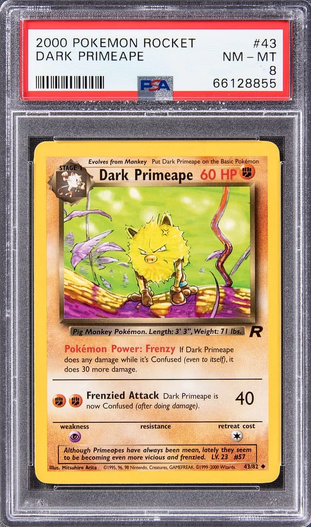 2000 Pokemon Rocket Uncommon Dark Primeape #43 card image