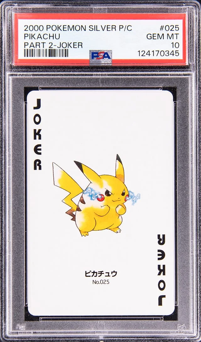 2000 Pokemon Silver Playing Cards Part 2 Joker Pikachu #025 card image