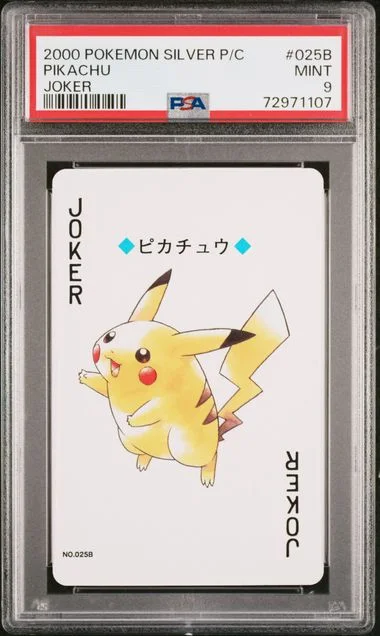 2000 Pokemon Silver Version Playing Cards Joker Pikachu #025B card image