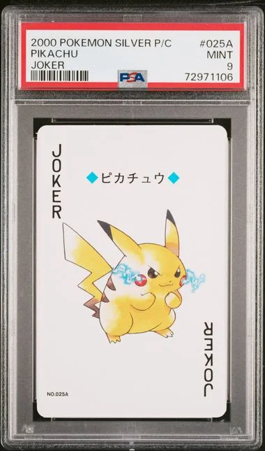 2000 Pokemon Silver Version Playing Cards Joker Pikachu #25A card image