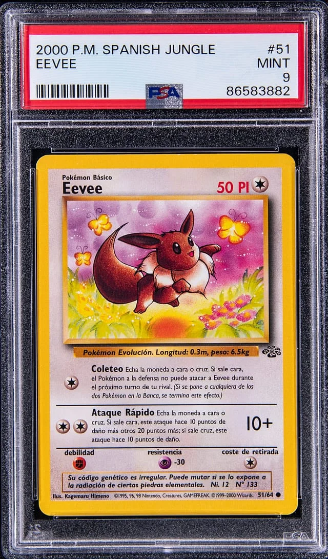 2000 Pokemon Spanish Jungle Eevee #51 card image