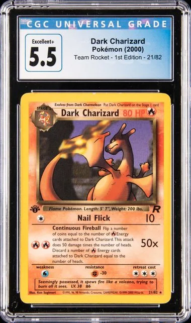 2000 Pokemon Team Rocket 1st Edition Dark Charizard #21 card image