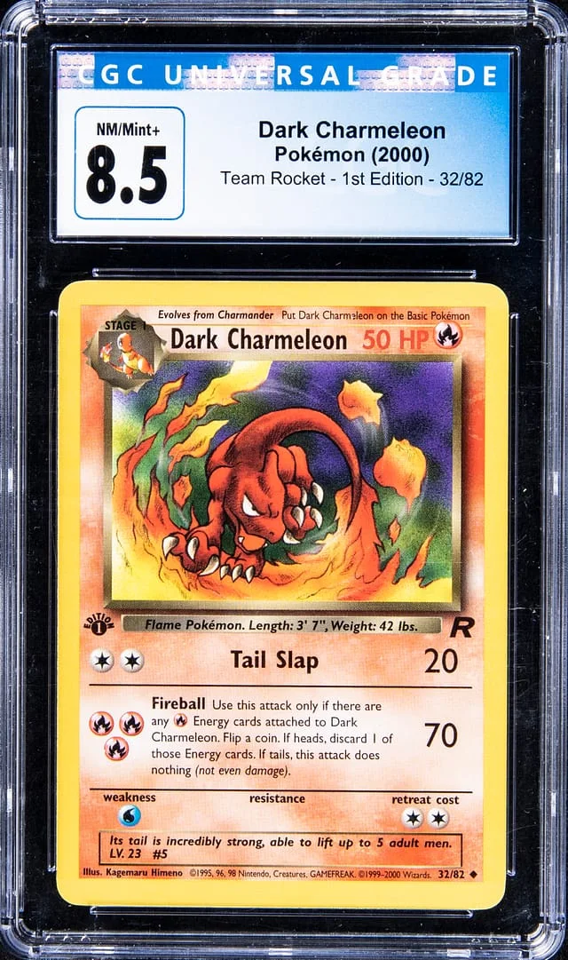 2000 Pokemon Team Rocket 1st Edition Dark Charmeleon #32 card image