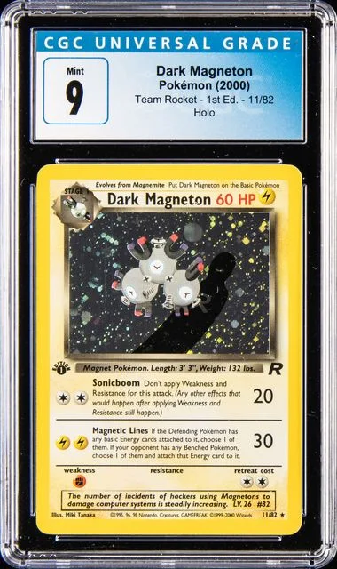 2000 Pokemon Team Rocket - 1st Edition Holo Dark Magneton #11 card image