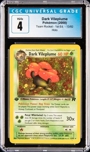 2000 Pokemon Team Rocket - 1st Edition Holo Dark Vileplume #13 card image