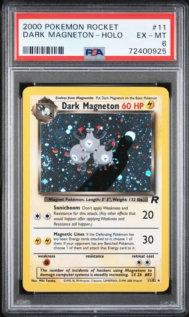 2000 Pokemon Team Rocket Rare Holofoil Dark Magneton #11 card image