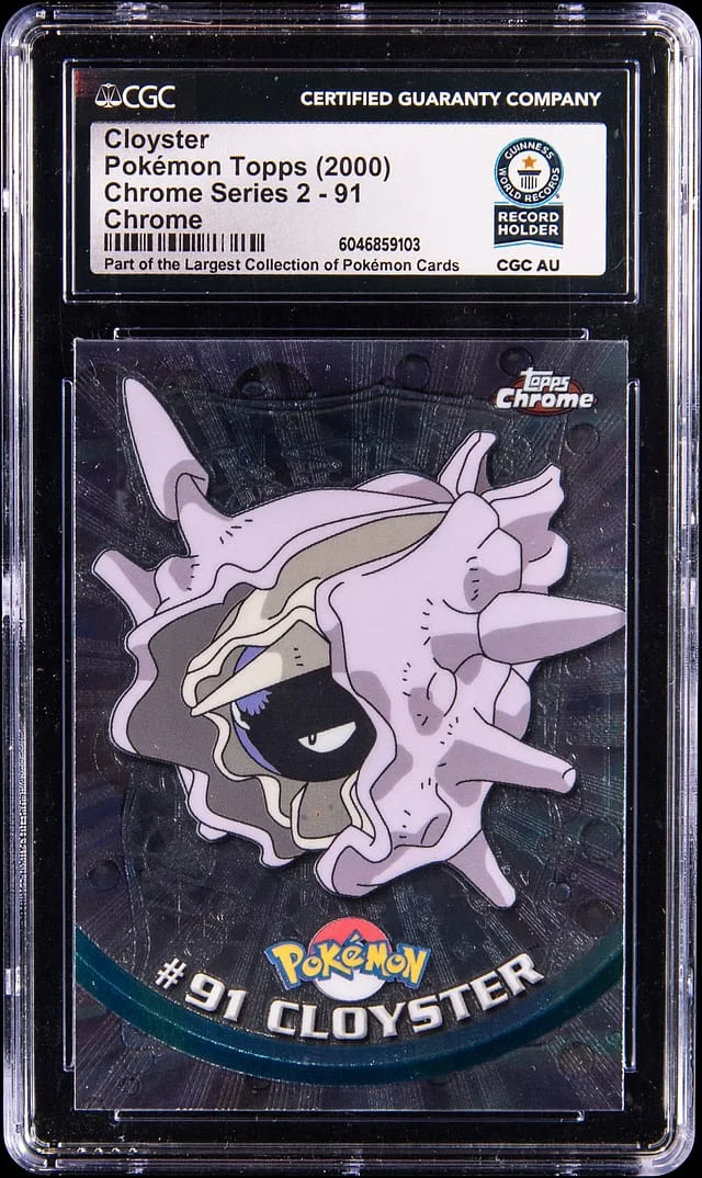 2000 Pokemon Topps Chrome Series 2 Chrome Cloyster #91 card image