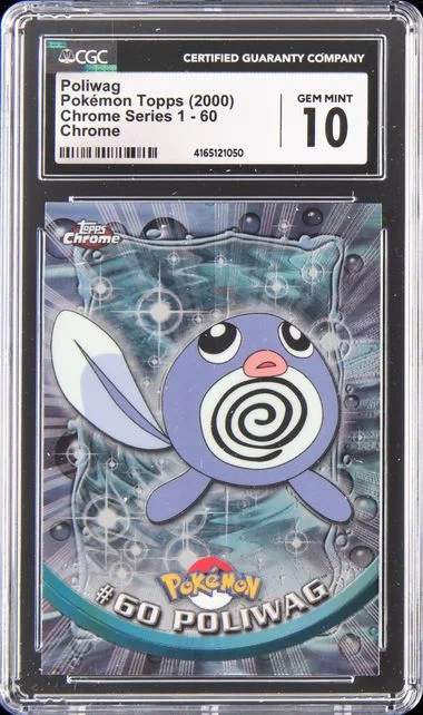 2000 Pokemon Topps Series 1 Chrome Poliwag #60 card image