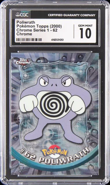 2000 Pokemon Topps Series 1 Chrome Poliwrath #62 card image