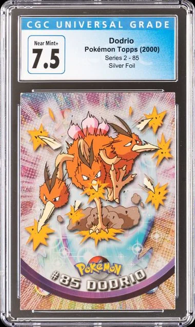 2000 Pokemon Topps Series 2 Silver Foil Dodrio #85 card image