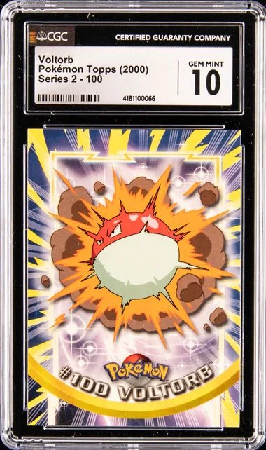 2000 Pokemon Topps Series 2 Voltorb #100 card image