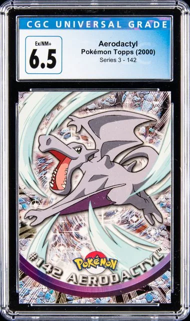 2000 Pokemon Topps Series 3 Aerodactyl #142 card image