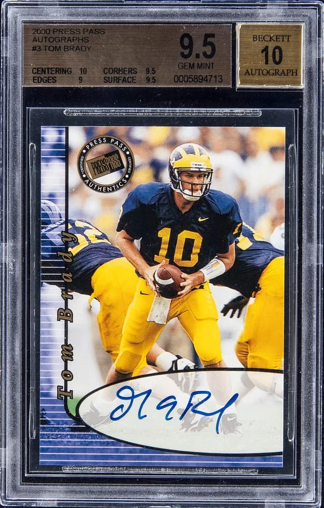 2000 Press Pass Autographs Tom Brady #3 card image