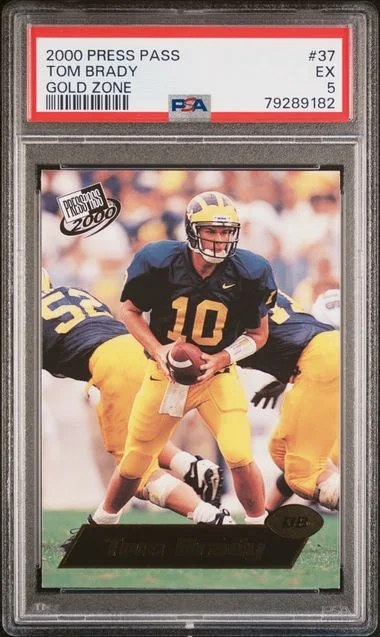 2000 Press Pass Gold Zone Tom Brady #37 card image