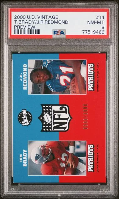2000 Preview Preview J.R.Redmond/T.Brady #14 card image