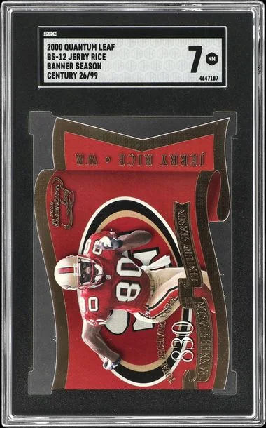 2000 Quantum Leaf Banner Season Century Jerry Rice #BS-12 card image
