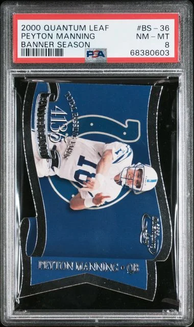 2000 Quantum Leaf Banner Season Peyton Manning #BS-36 card image