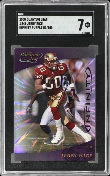 2000 Quantum Leaf Infinity Purple Jerry Rice #246 card image