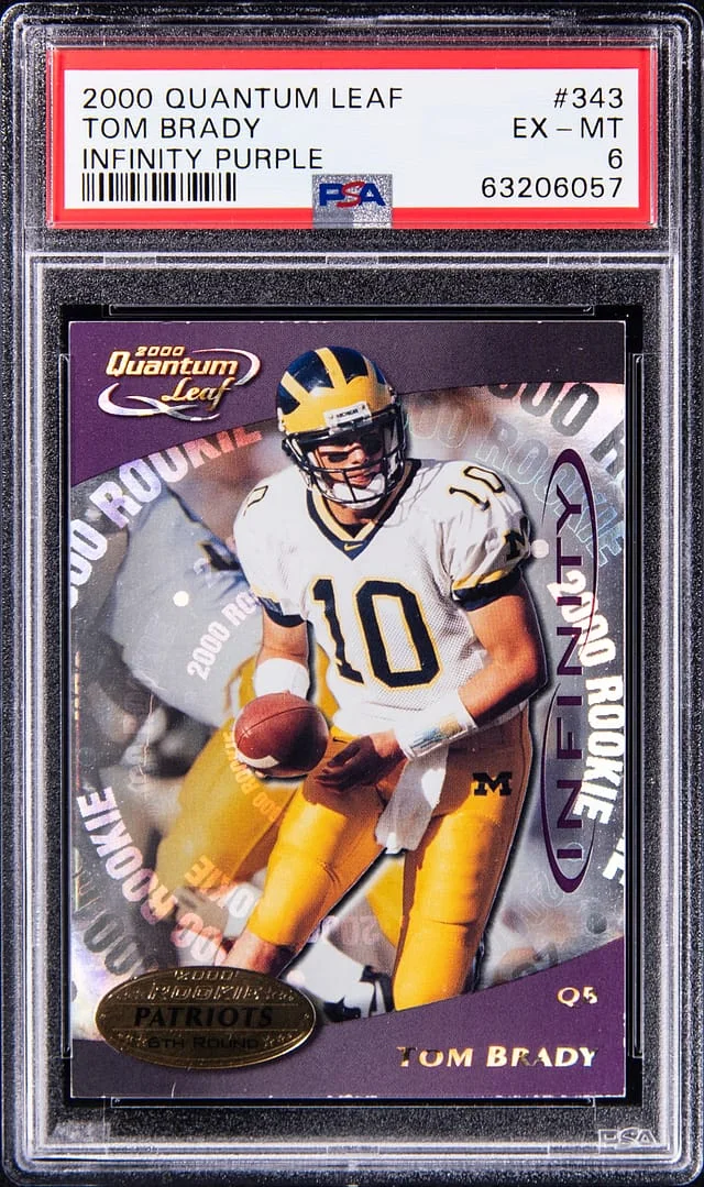 2000 Quantum Leaf Infinity Purple Tom Brady #343 card image
