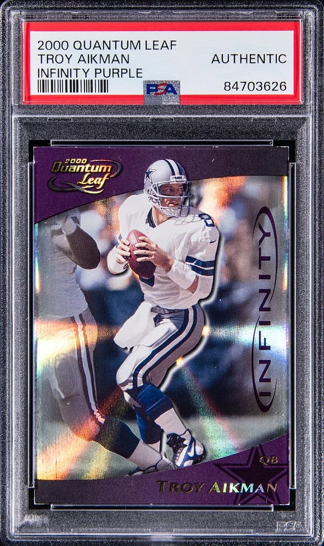 2000 Quantum Leaf Infinity Purple Troy Aikman #72 card image