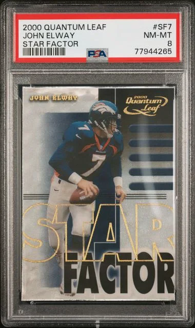 2000 Quantum Leaf Star Factor John Elway #SF7 card image