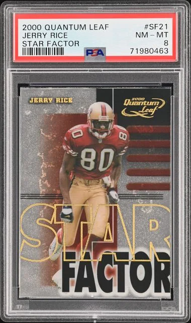 2000 Quantum Leaf Star Factor Star Factor Jerry Rice #Sf21 card image