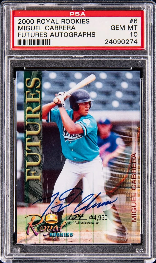2000 Royal Rookies Futures Autograph Miguel Cabrera #6 card image