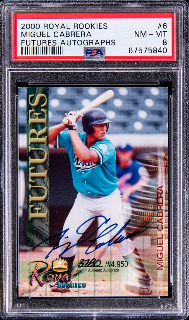 2000 Royal Rookies Futures Autographs Miguel Cabrera #6 card image